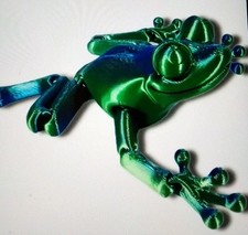 FROG  Fully articulated 3d Printed Model (GREEN BLUE) 12.5x3x7cm- New CUTE