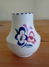 Poole Pottery Hand Painted Small Vase Floral Design