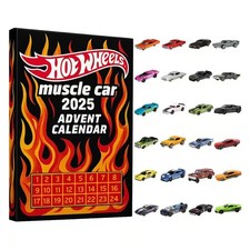 2D Acrylic Wheels Muscle Car 2025 Advent Calendar 24 Days Toy Car
