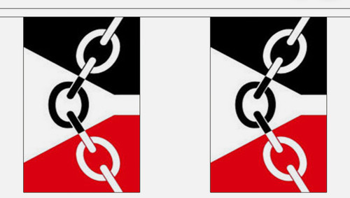 Black country bunting - bunting, metres