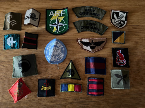 Various military cloth badges - military,