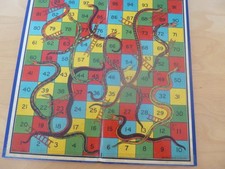 VINTAGE K & C LTD  SNAKES & LADDERS BOARD ONLY 1950s