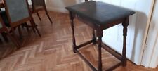Dark carved Oak vintage Hall Console serving Side Lamp Table Priory solid wood