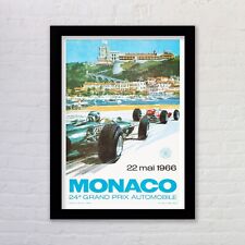 Monaco Grand Prix 1966 Repro Formula 1 F1 Poster Wall Art Print Available Framed