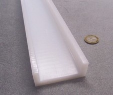 UHMW White U Channel 1/4" Wall