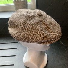 Jaxon Hats Herringbone Wool Blend Newsboy Cap Small