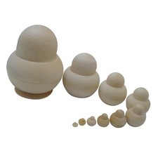 10pcs DIY Blank Wooden Nesting