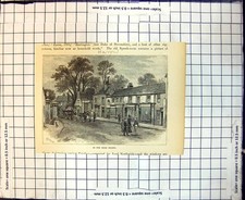 Original Old Antique Print