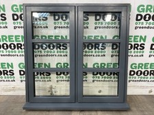 WOODEN CASEMENT WINDOW HERITAGE GREY GEORGIAN BARS DOUBLE GLAZED USED