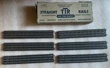 6 Bakelite Plastic TTR Trix Twin Railway Track Straight Rails 420/1 Boxed