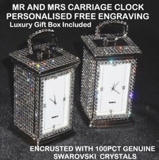 MR & MRS CARRIAGE CLOCK