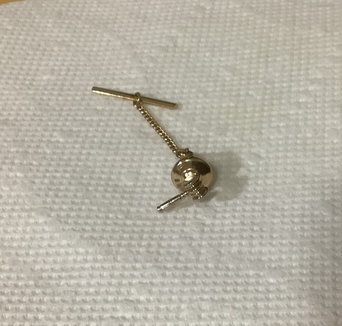 Gavel tie pin gold - tie,