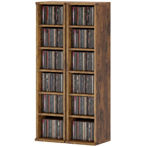 Homcom set cd storage - set,