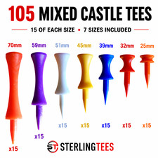 105 Castle Golf Tees Mixed