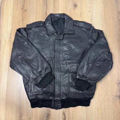 Vintage black genuine leather - vintage,