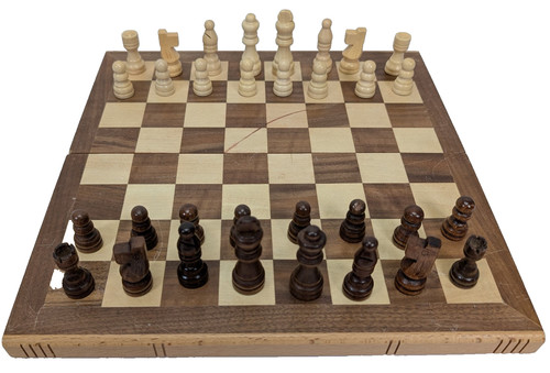 Vintage wooden chess - wooden, with