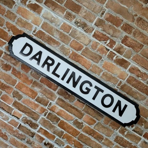 Darlington sign wooden faux - sign,