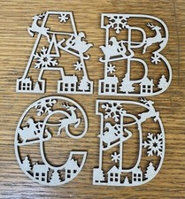 Christmas Wooden Letters 3mm