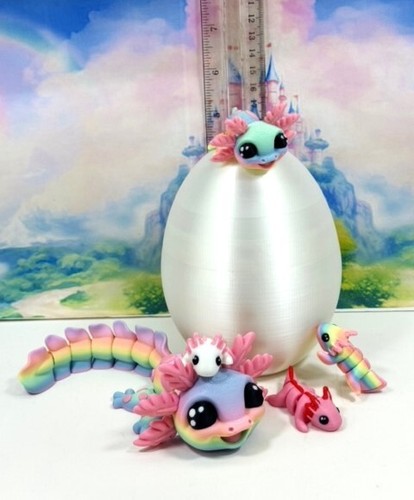 5pcs printed mini axolotl - 5pcs, 3d