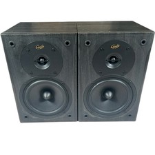 Gale Silver Monitor Bookshelf HiFi Speakers Pair Black 6 Ohm 100W Tested Working