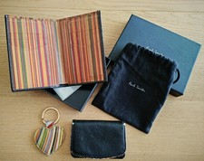 Paul Smith Calf Leather Wallet with stripe Interior plus Card Holder & Key Ring