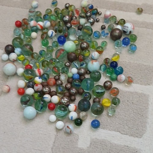 Mixed lot glass toy marbles - lot,