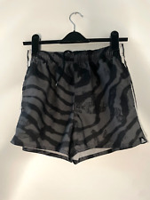 Adidas Womens Shorts Size S Black Tiger Stripe Lined Gym Workout Training