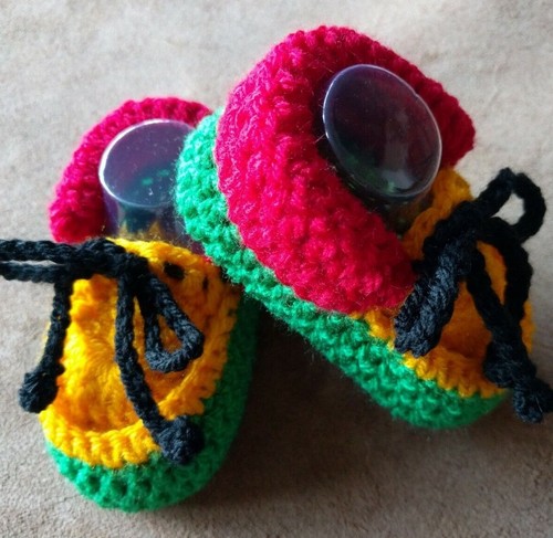 Rasta baby booties hand - rasta, booties.