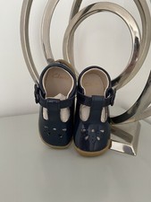 Baby Girls Clark’s Walker Navy Blue Patent Leather Shoe UK 4G BNWOB