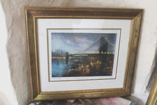 Stephen Gayford ltd edition framed signed prints Brooklyn Bridge COA 14.75x17."