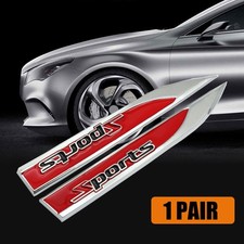2x 3D Sports Logo Metal Emblem Badge Stickers Side Fender Decal Car Accessories