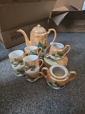 Japanese Lustreware Tea Set  Porcelain Stamped Foreign