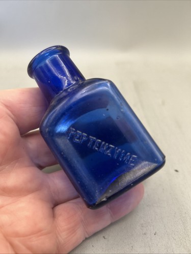 Unusual blue edwardian chemist - unusual,