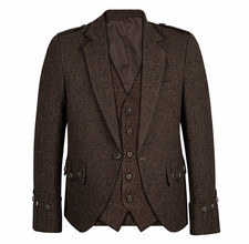 Men's Brown Tweed Wool Argyle