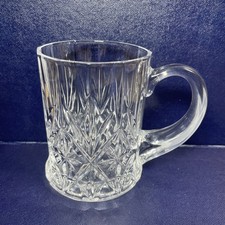 Heavy Glass Half Pint Tankard Mug Approx 10.5 Cm Tall