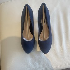 Clarks Women's Navy Suede Court Shoes