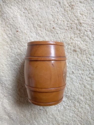 Mauchline ware barrel money - ware,