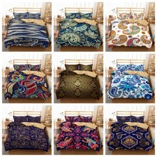 Blue Stripes Bohemian Paisley