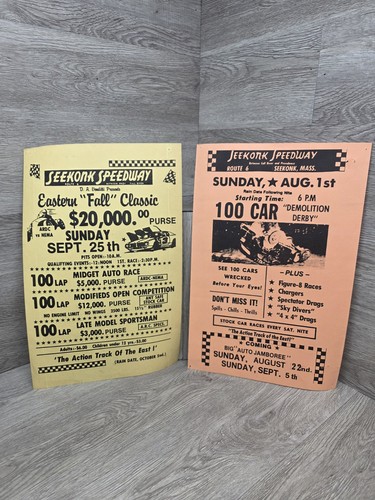 Vtg seekonk speedway - seekonk,