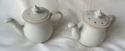 Denby white linen teapot salt - denby,