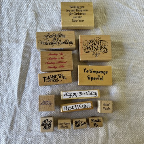 Job lot rubber stamps wood - job,