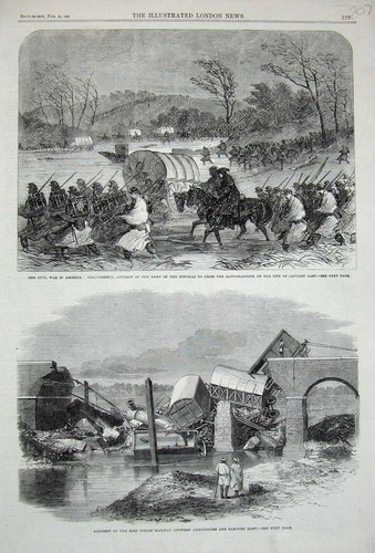 Old antique print 1863 - antique,