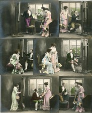 Artist painter models flirting