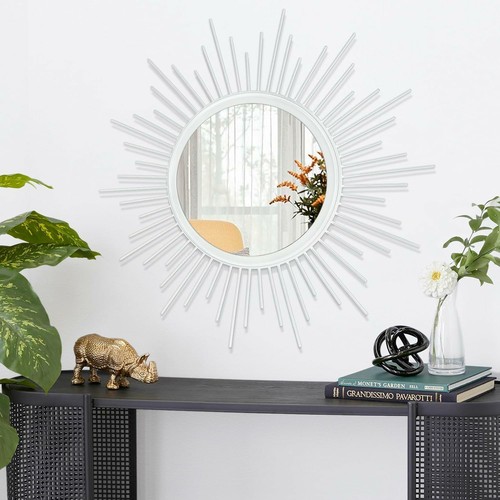 Sunburst wall mirror round - wall,