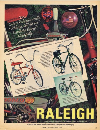 1967 raleigh bicycles rodeo - 1967,