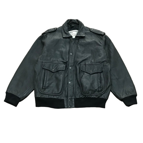 Leather flight jacket men - leather,