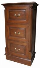 Mahogany Filing Cabinet | File Chest | 3 Drawers | Pillar Detail NEW CHT024S