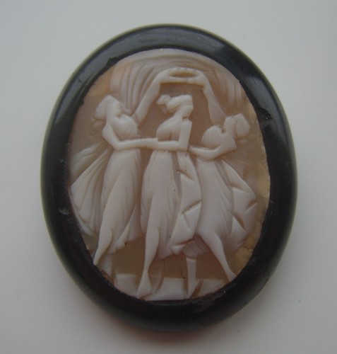 Victorian whitby jet three - victorian,