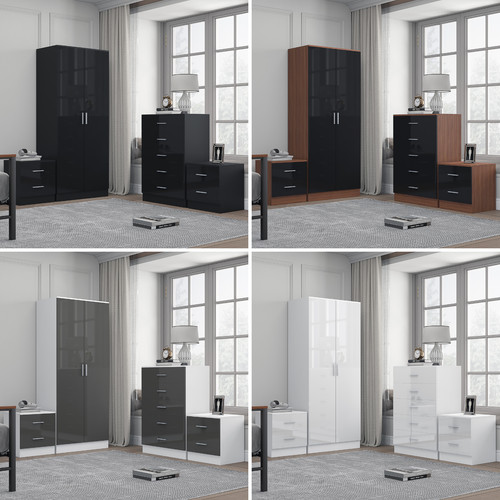 Reflect gloss 4pc bedroom - 4pc, set