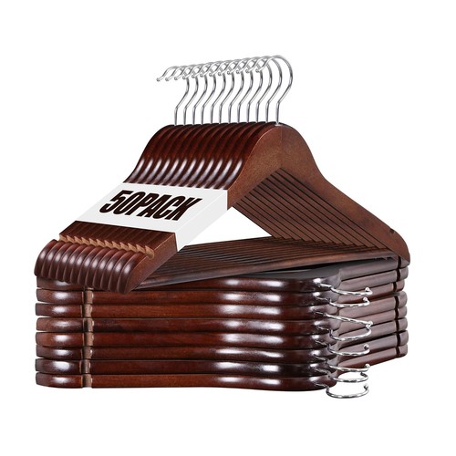 Premium wooden hangers - premium, 50
